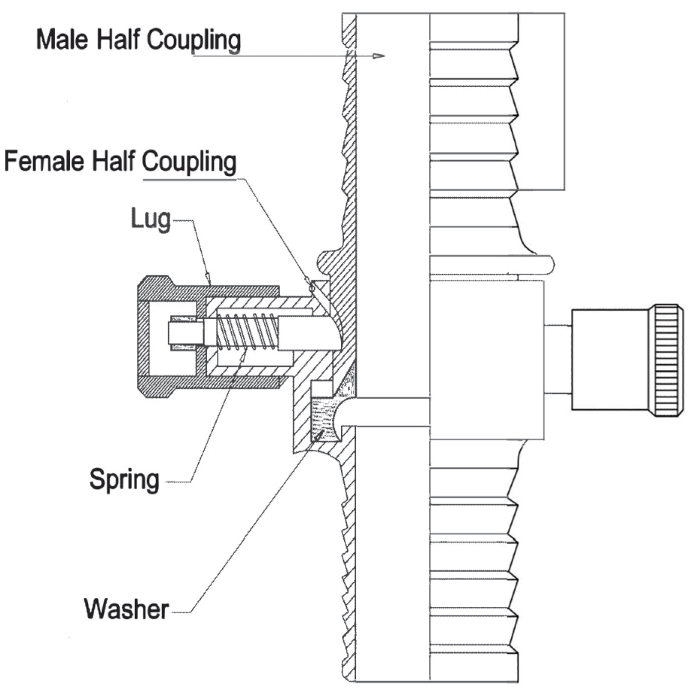 Instantaneous Coupling Technical Drawing